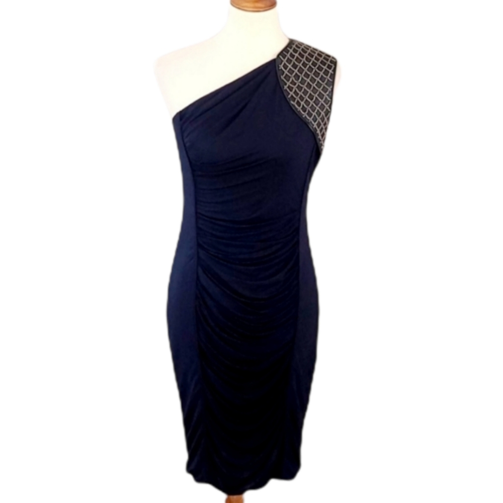 Yigal Azrouel One Shoulder Quilted Chain Dress 4 - Picture 3 of 11